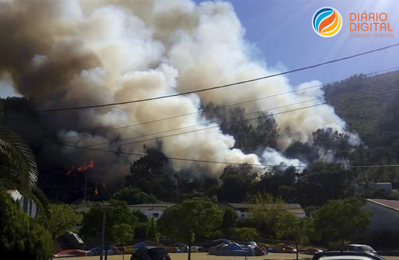 66 bombeiros combatem incêndio em Vila Velha de Rodão