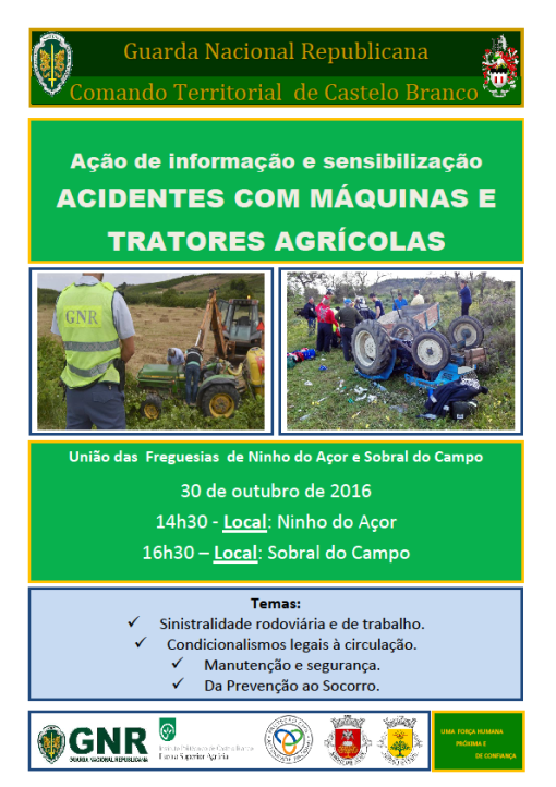 Castelo Branco: Ninho do Açor e Sobral do Campo promovem ação sobre Acidentes Agrícolas