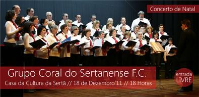 Sertã: Concerto de Natal do Grupo Coral na Casa da Cultura dia 18