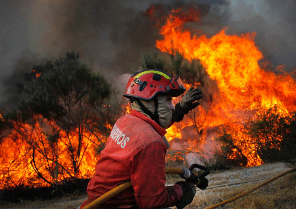 Castelo Branco: Corporação de bombeiros do distrito apoiou combate a Incêndio em  Nisa