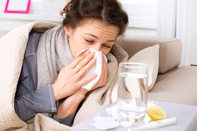 Epidemia de gripe com tendência decrescente