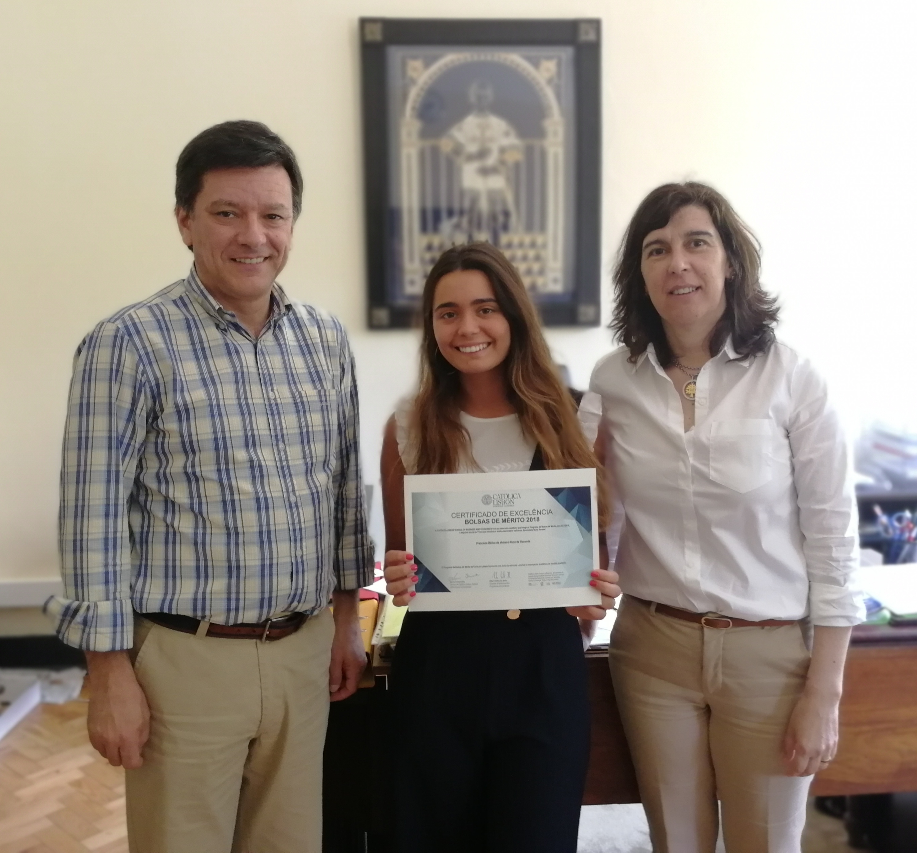 Castelo Branco: Aluna do Agrupamento Nuno Álvares recebe Certificado de Excelência da Universidade Católica
