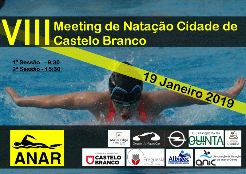 Castelo Branco: ANAR organiza 8º Meeting de natação
