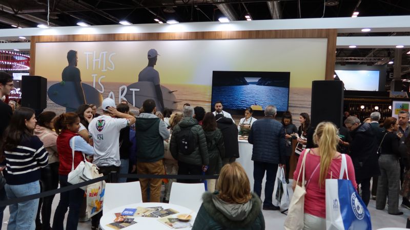 Produtos da Beira Baixa em momento de degustação na FITUR de Madrid
