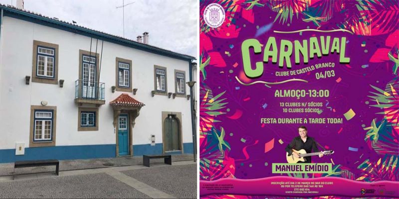 Carnaval no Clube de Castelo Branco promete Animação e Música a 4 de Março